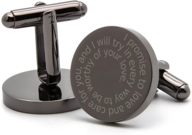 MUUJEE Cufflinks with Engraved Wood Gift Box - Image 2